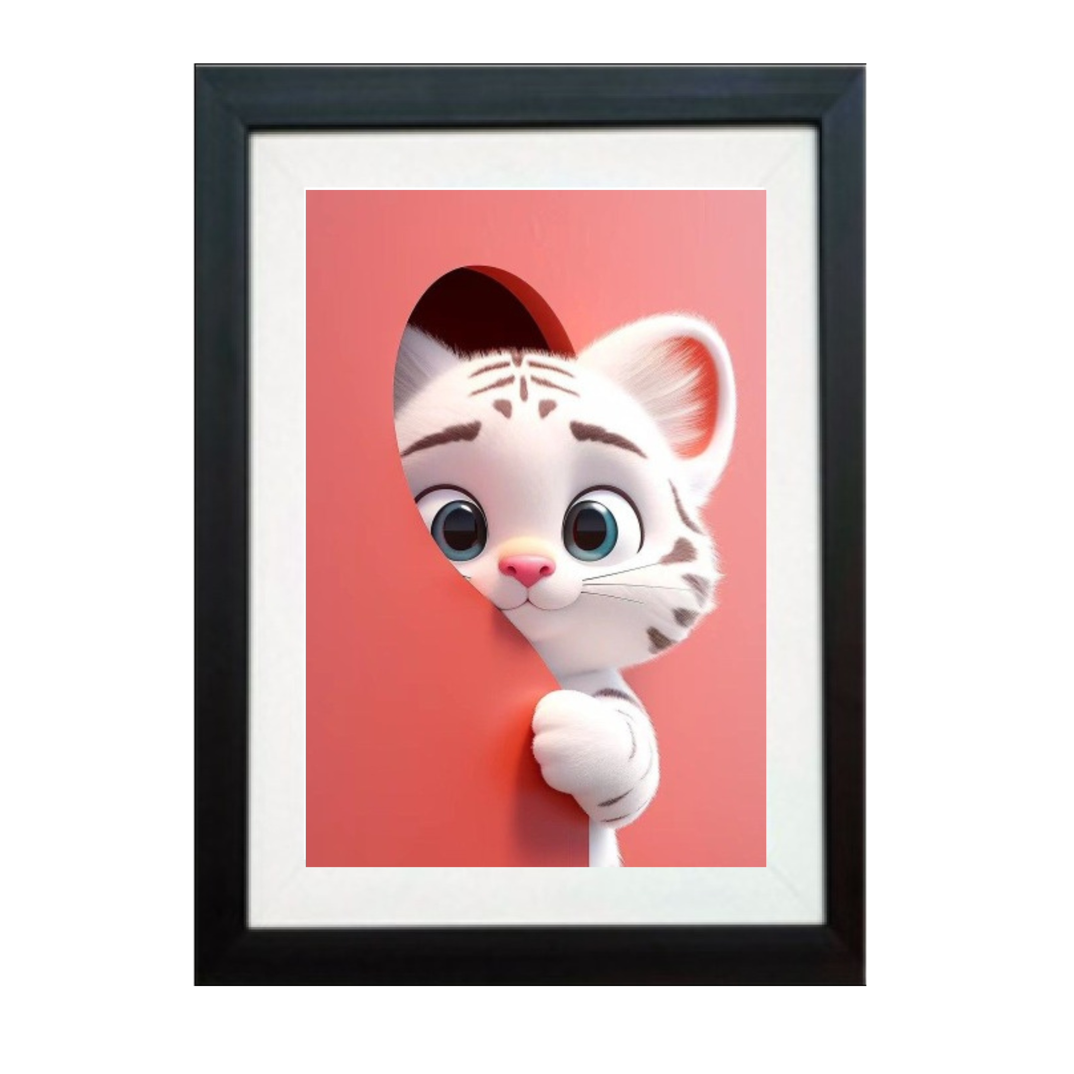 White Cat Wall Art