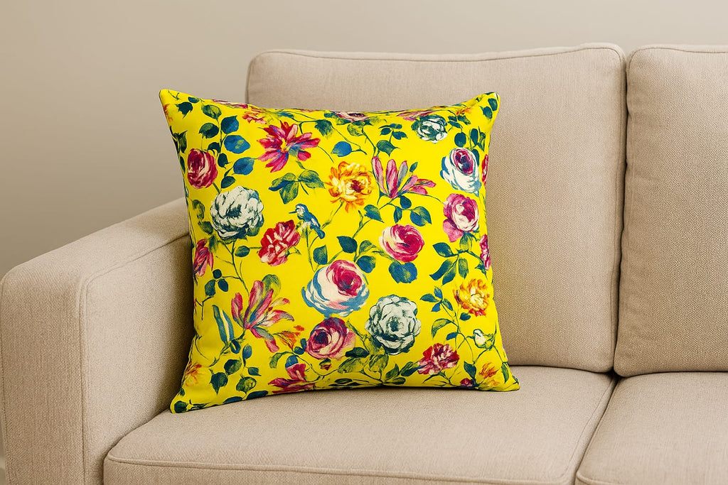 3D Flower Rexine Cushion