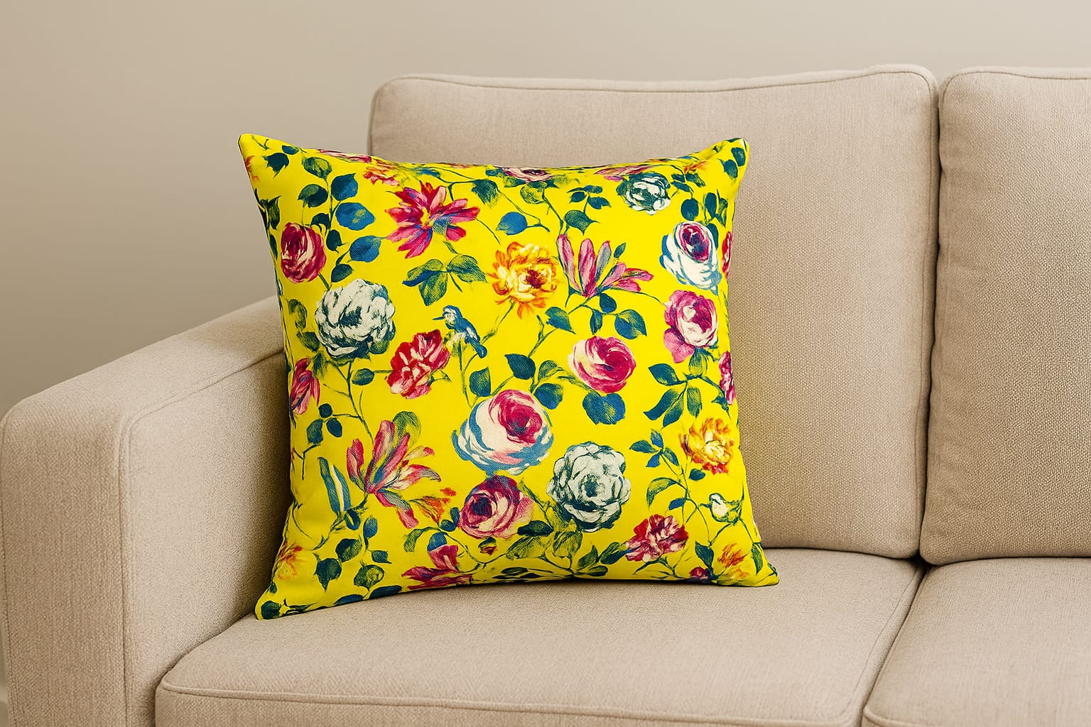 3D Flower Rexine Cushion