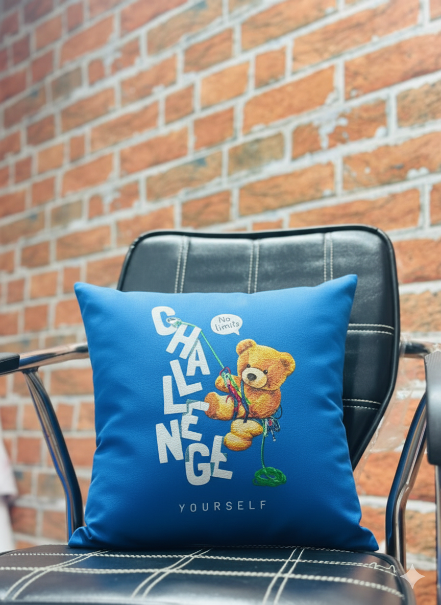 Bear Faux Leather Cushion