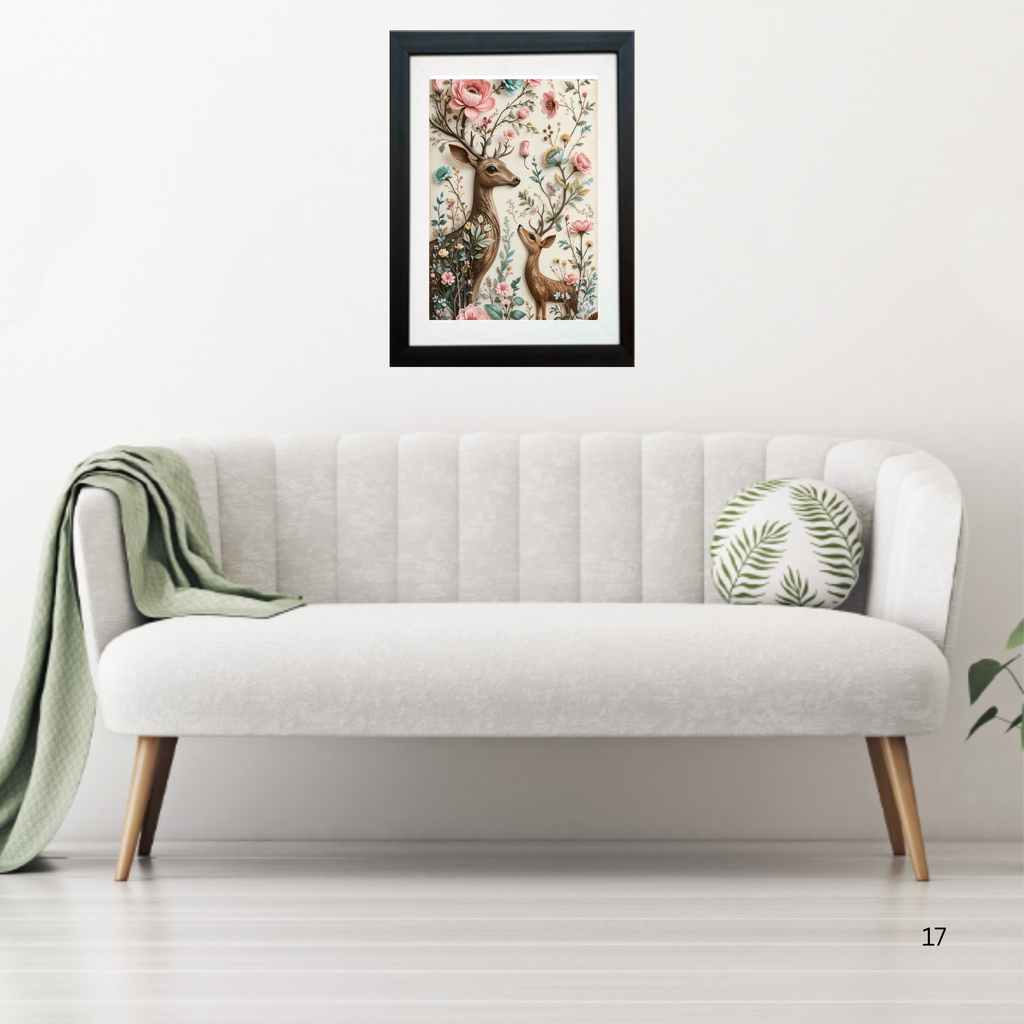3D Deer Wall Frame