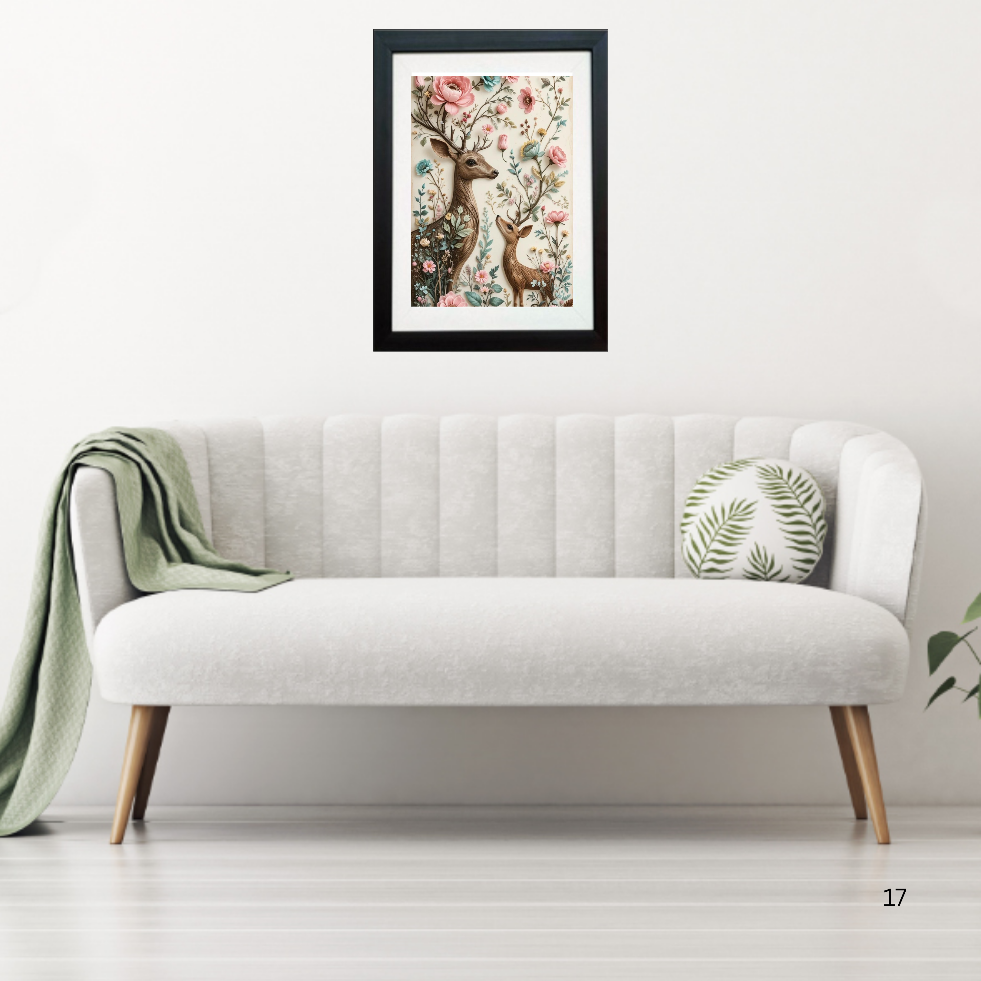 3D Deer Wall Frame
