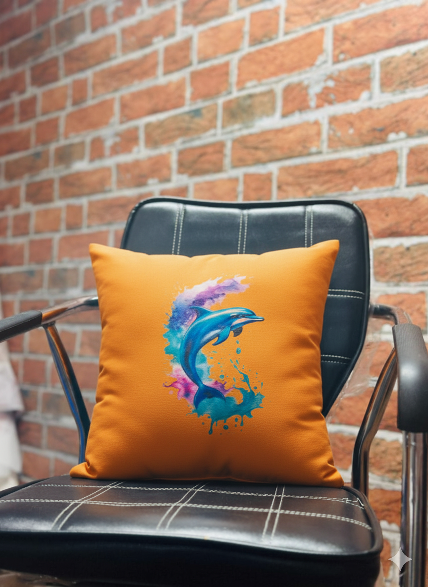 Dolphin Faux Leather Cushion