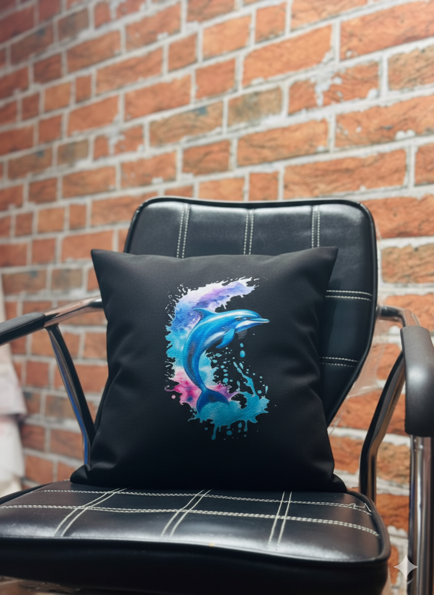 Dolphin Faux Leather Cushion