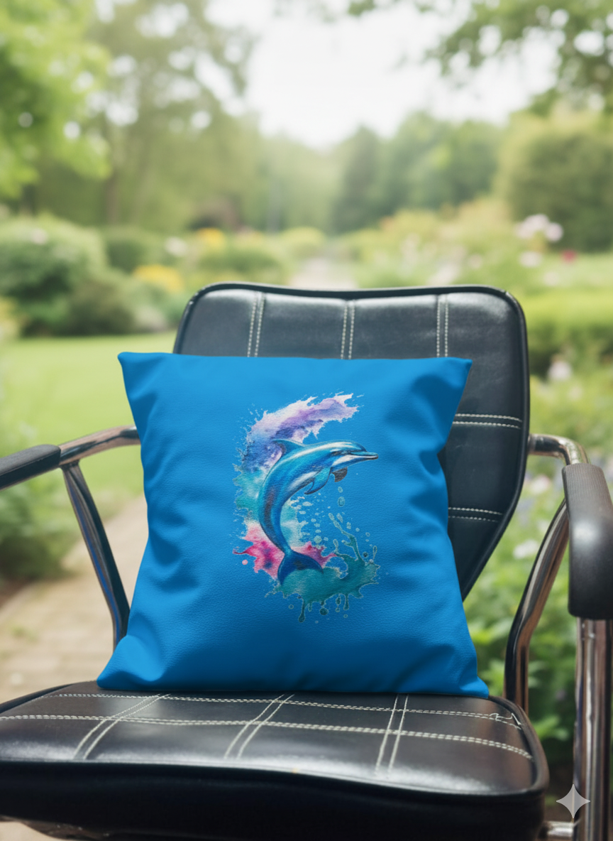 Dolphin Faux Leather Cushion
