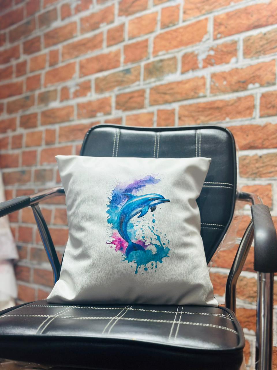 Dolphin Faux Leather Cushion