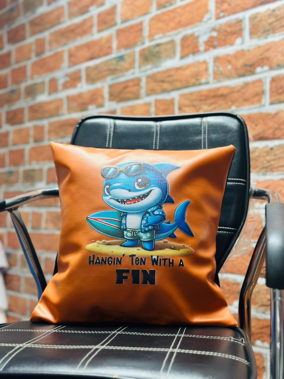 Dolphin Faux Leather Cushion