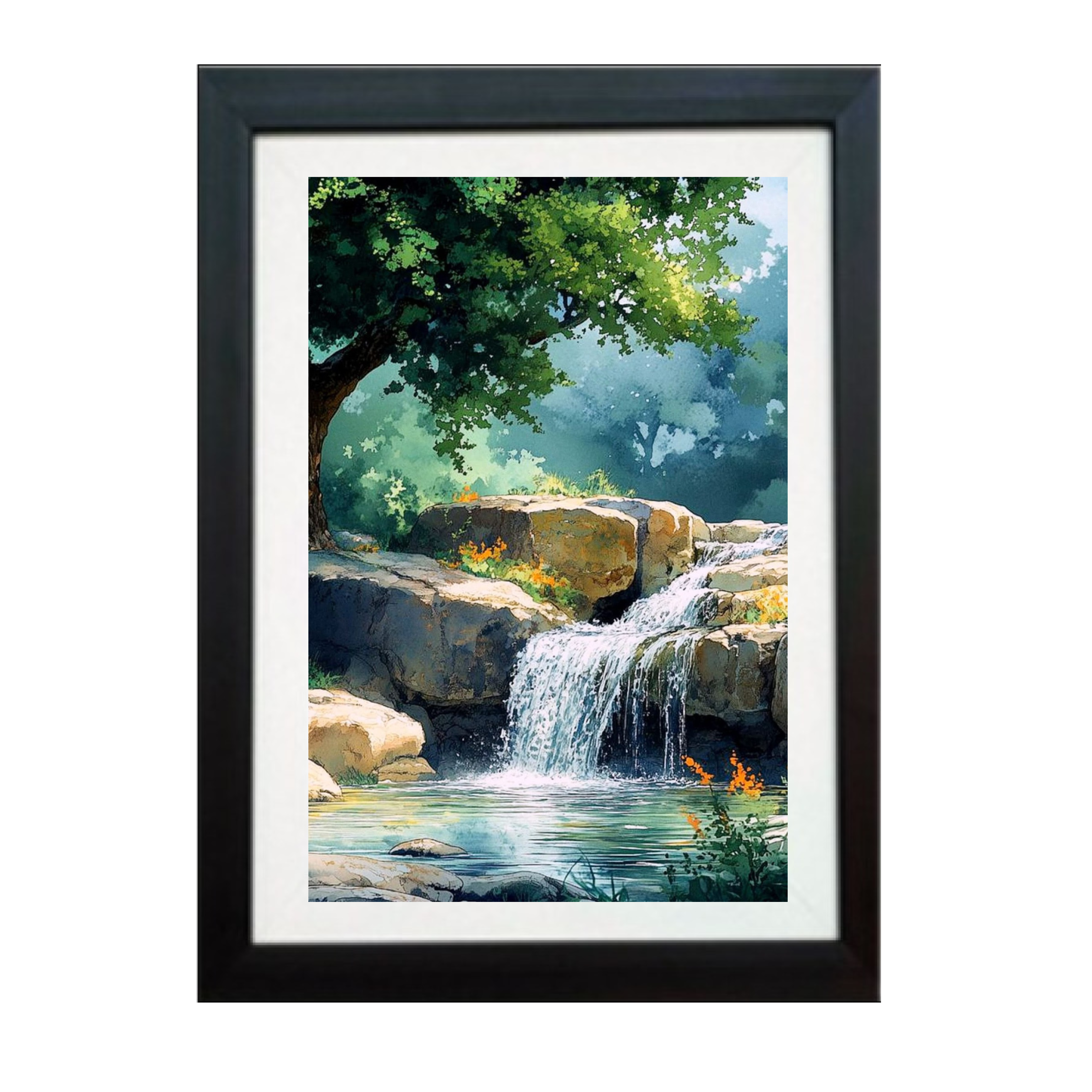 Waterfall Painting Wall Frame