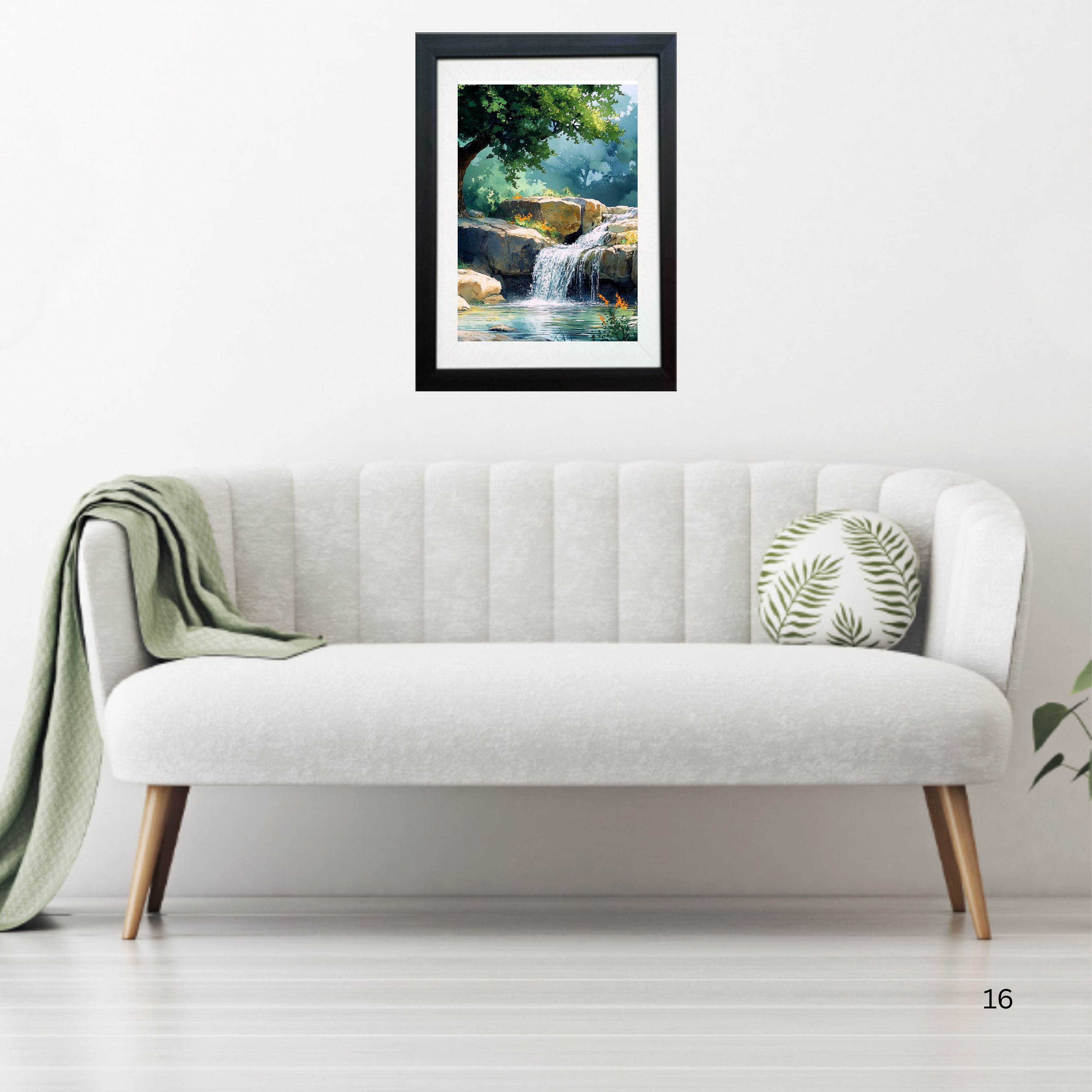 Waterfall Painting Wall Frame
