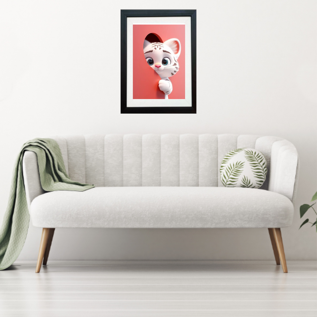 White Cat Wall Art